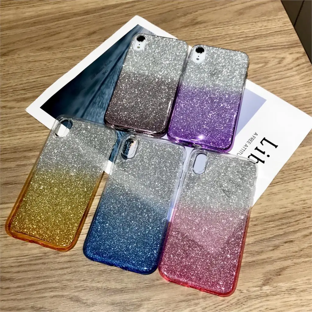 Twilight Rainbow 2 IN 1 TPU Glitter Case For iphone XR Silicone 7 SE 5S 6 6S 8 Plus X XS MAX Cover Fundas OnePlus 3 3T 5 5T 6T |