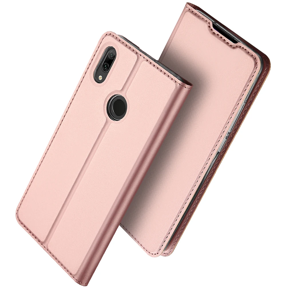 Чехол с откидной крышкой для Huawei P Smart 2019 мягкий бампер из искусственной кожи и ТПУ