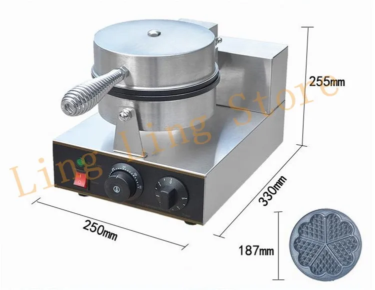 110 V 220 V 1300 W антипригарный коммерческий Электрический вафельница 5 шт одной пластины вафли в форме сердца машина закуска яйцо вафельница