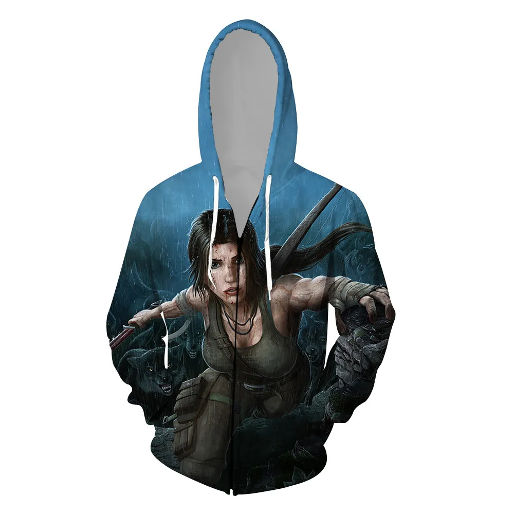 Модный дизайн забавные куртки с 3D принтом популярная игра Tomb Raider пальто в стиле