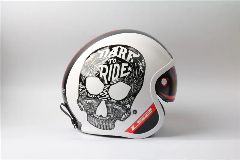 Ls2 OF599 шлемы Spitfire moto rcycle шлем jet винтажный шлем с открытым лицом Ретро 3/4 полушлем casco moto capacete moto ciclismo