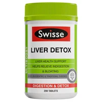 australia swisse liver detox 200 tablets quality formula support liver function indigestion bloating cramping relief antioxidant