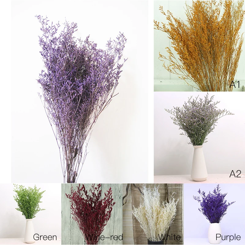 

Artificial Natural Dried Flowers Bouquet Fake Handmade Plant For Diy Scrapbooking Handicraft Home Wedding Valentine's Day Decor