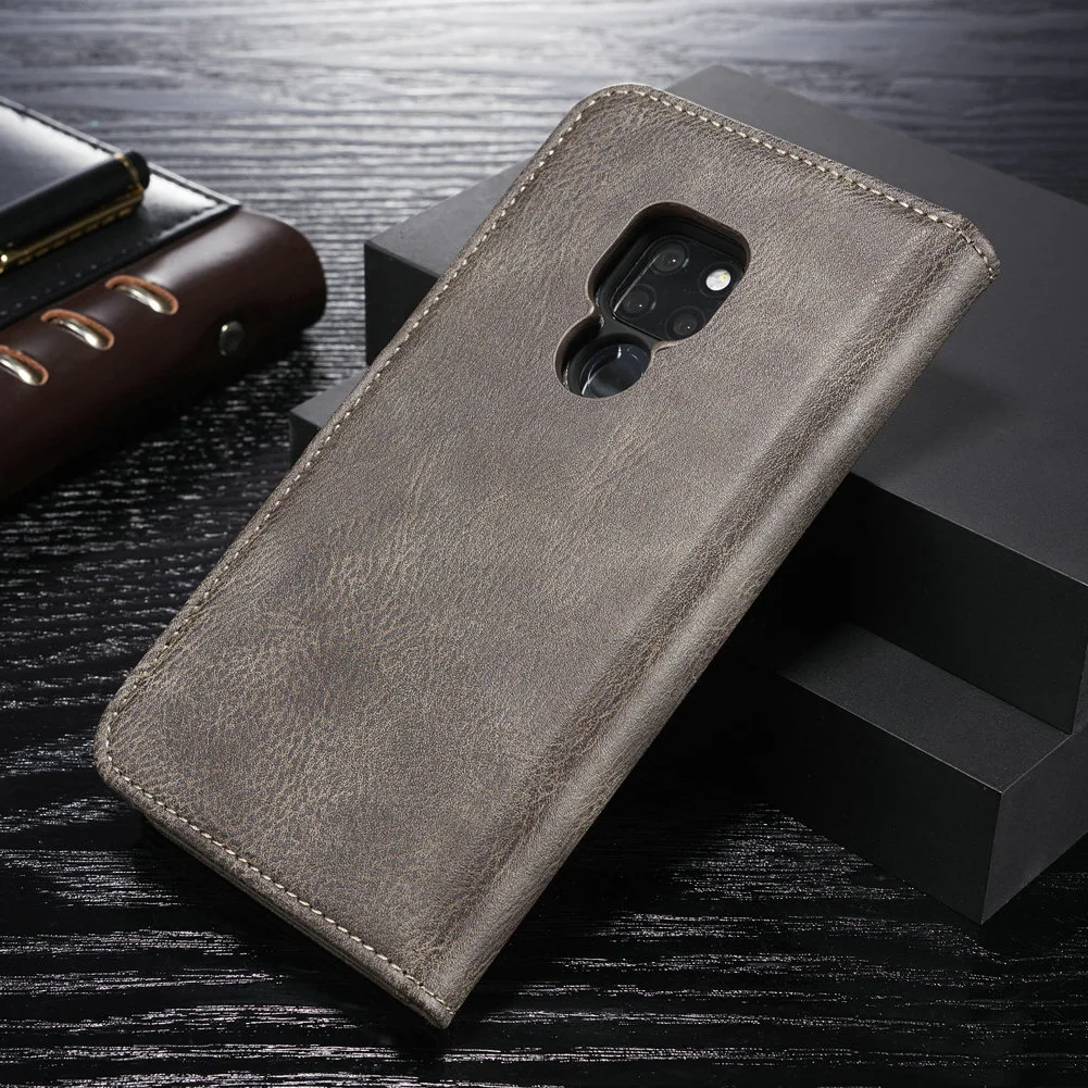 Кожаный чехол в стиле ретро для huawei P20 Pro P30 Lite mate 20 mate 20 30 Pro P smart с отделением для карт, чехол-бумажник с магнитной застежкой