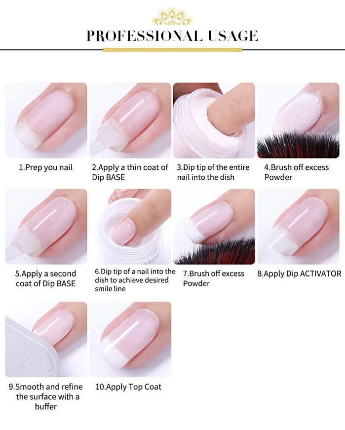 BORN PRETTY 10 мл Dip порошок для ногтей без лампы для лечения голографический блеск градиент французский натуральный сухой дизайн ногтей украшения Маникюр