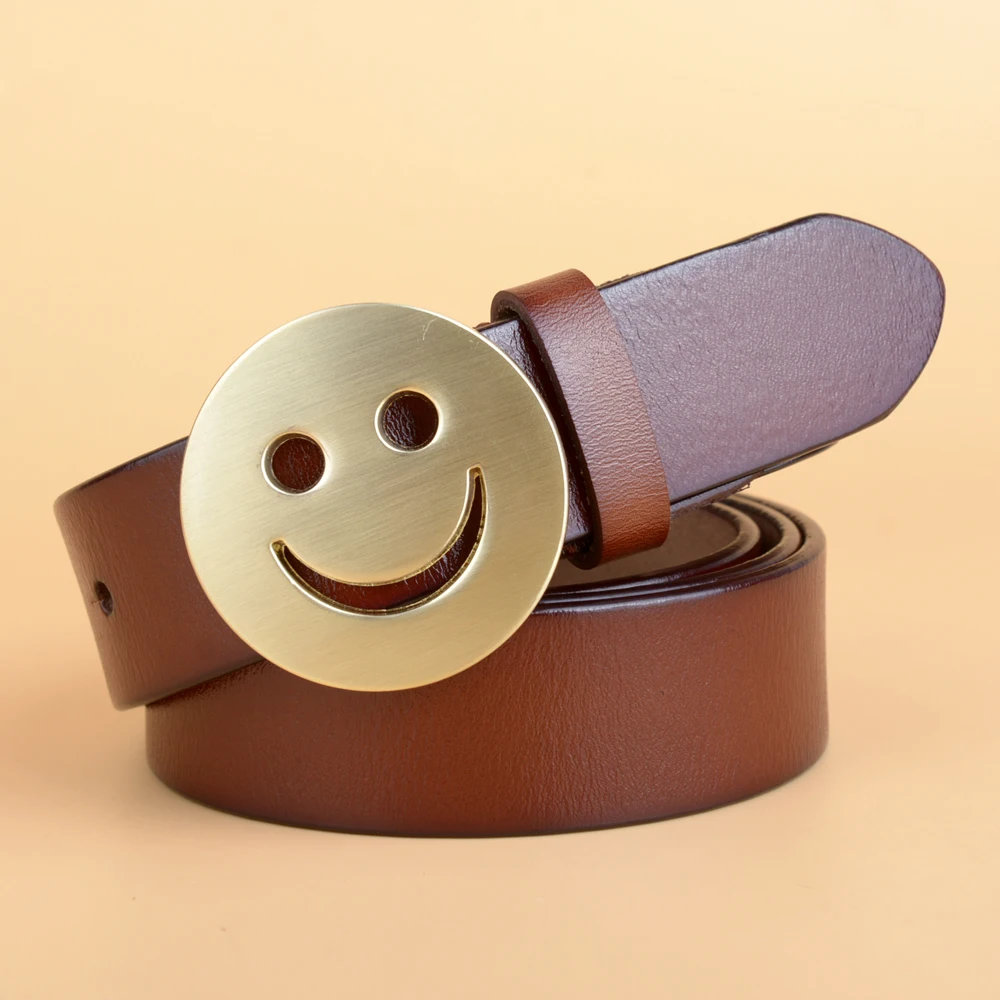Лидер продаж, известный дизайн, брендовые роскошные ремни для женщин, Smiles Face, ремни для женщин, поясной ремень с пряжкой, ремень для женщин