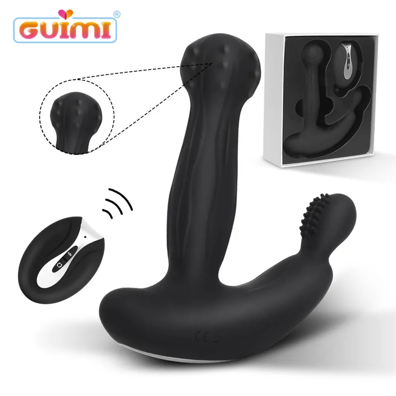 GUIMI анальные шарики массажер простаты вибратор для мужчин дистанционное