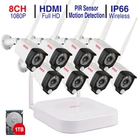 tonton 8ch 1080p nvr kits audio recording hd home security wireless outdoor ip camera cctv wifi video surveillance alarm system