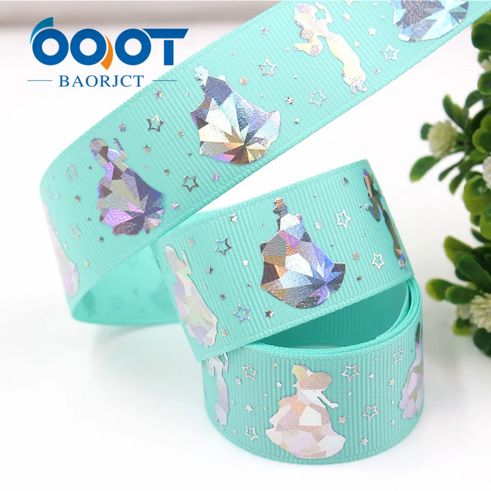 OOOT BAORJCT G-18609-421 25 мм 10 ярдов Лазерная Серебряная мультяшная любовь печатная