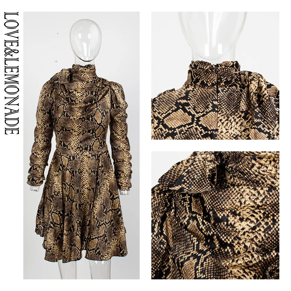 Женское платье с длинными рукавами LOVE &amp LEMONADE эластичное из искусственного шелка