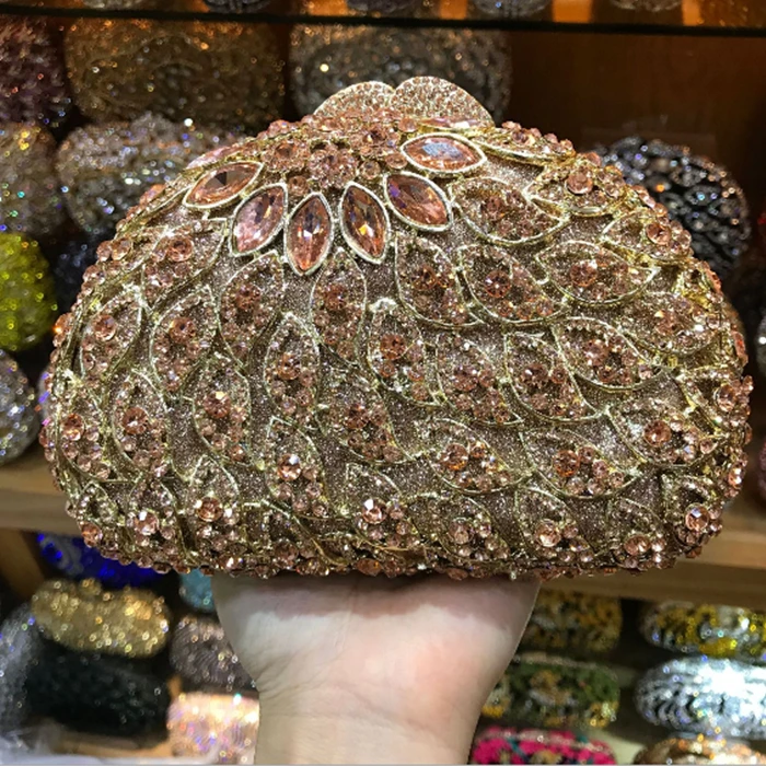 Золотистый розовый клатч женская серая вечерняя сумочка алмазные стразы красные