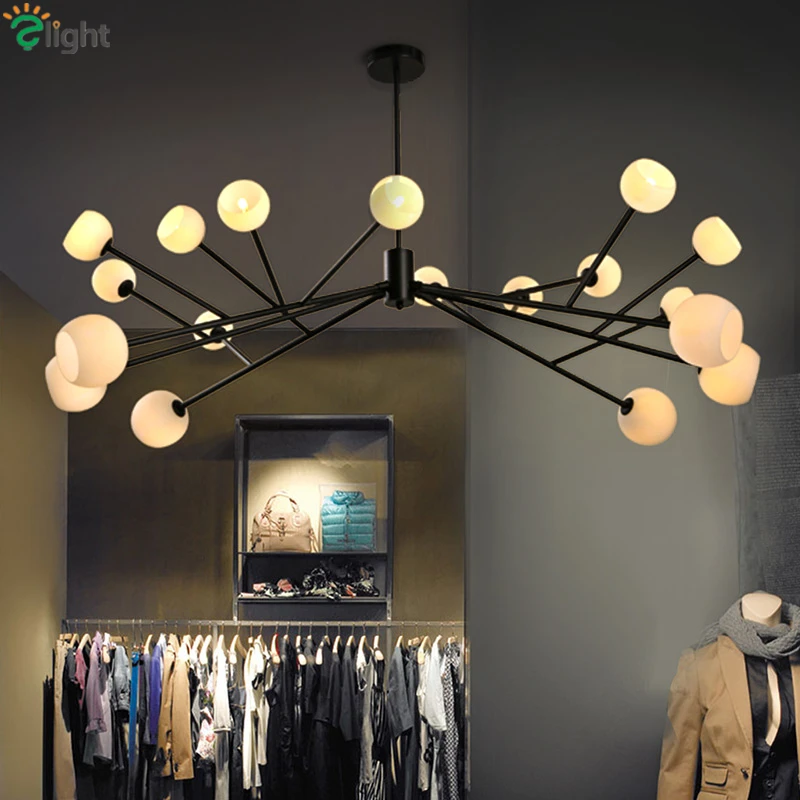 Люстра Светодиодная G4 черная светильник с лампочками в форме паука