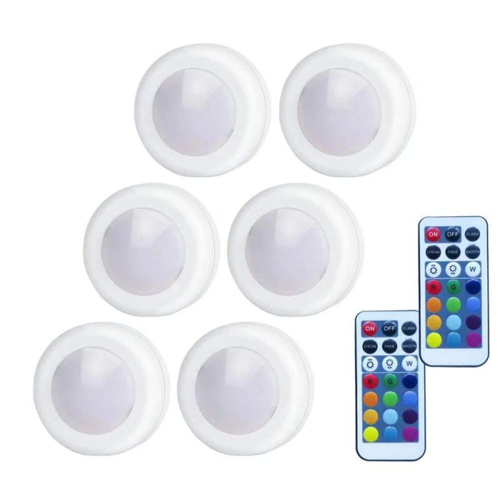Новые 6 шт. вечерние RGB светодиодный инфракрасный Ночной светильник и пульт