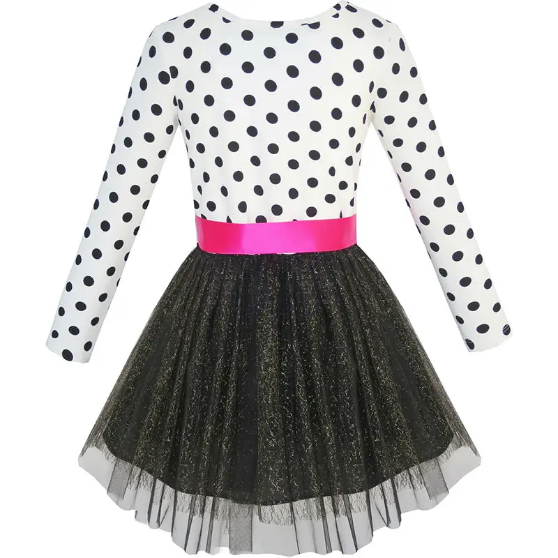 Girls Dress Long Sleeve Tutu Bow Tie Party 2020 Summer Princess Wedding Dresses Children Clothes Size 6-12 Pageant Carnival | Детская