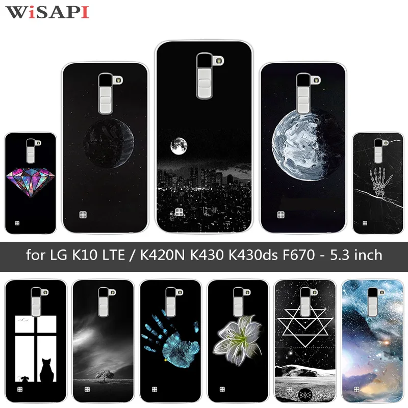 Luxury Soft TPU Back Phone Cover Moon Case For LG K10 Lte K 10 M2 K410 K420N K430DS F670 Dual Silicone Bag |