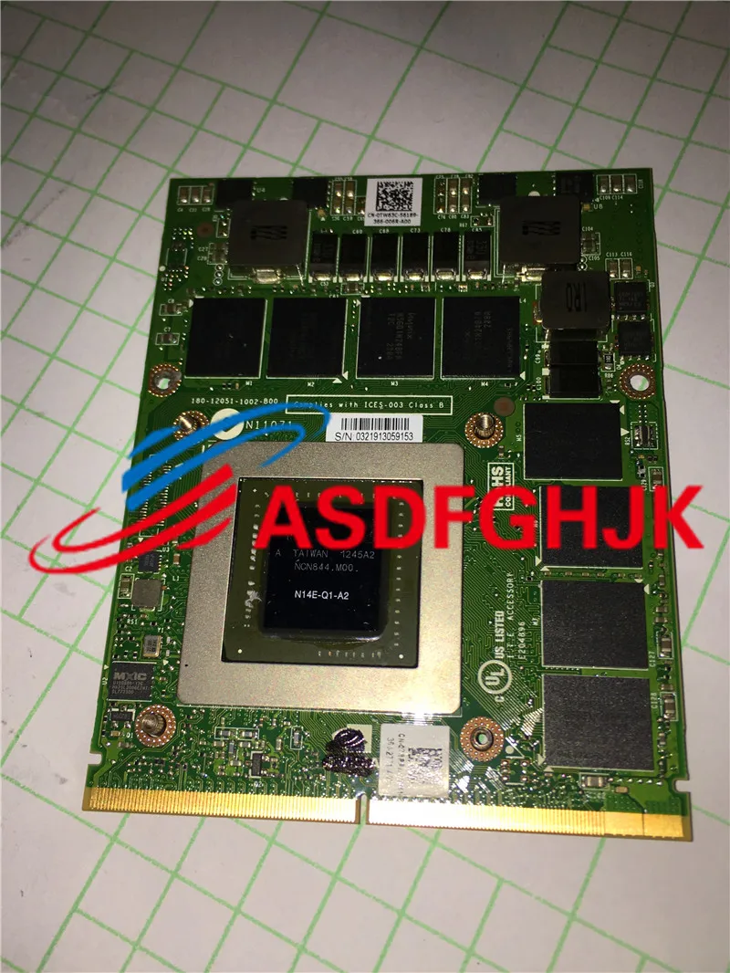 Бывшая в употреблении графическая карта для ноутбука DELL M6700 Quadro K3000M 2 ГБ GDDR5 256-bit MXM
