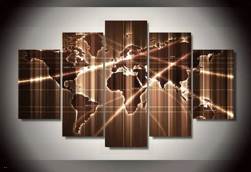 Защелка) 5 шт. карта настенные картины Современное украшение для дома Гостиная