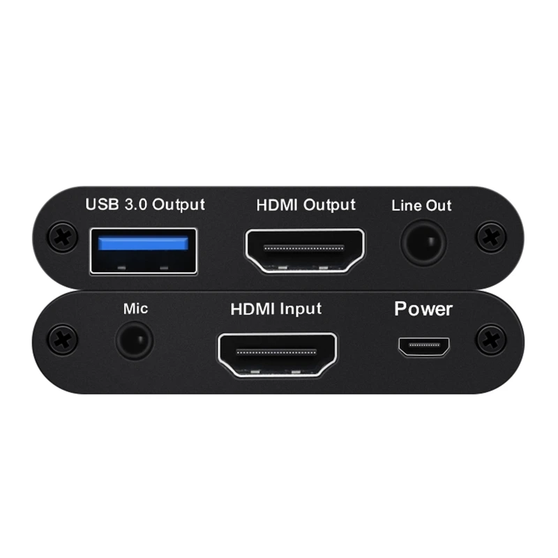 1080P 60fps HDMI к USB 3,0 устройство для видеозахвата устройство для записи в режиме реального времени коробка адаптер с микрофоном линейный выход HDMI Передача к телевизору