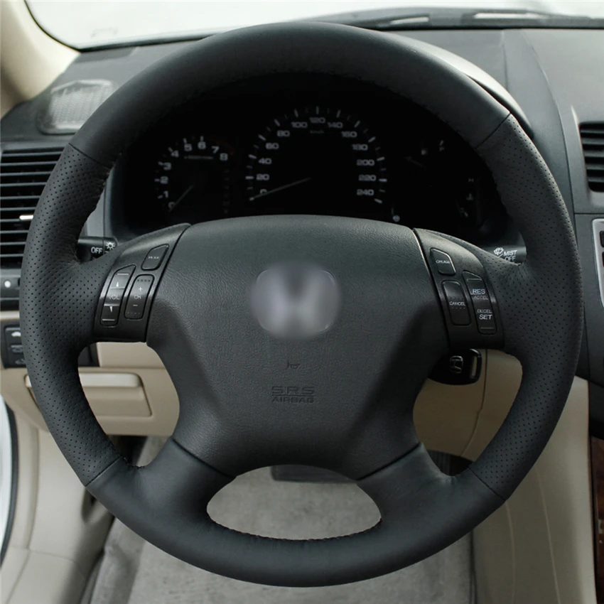 MEWANT черный Чехлы рулевого колеса автомобиля из искусственной кожи для Honda Accord 7 2003