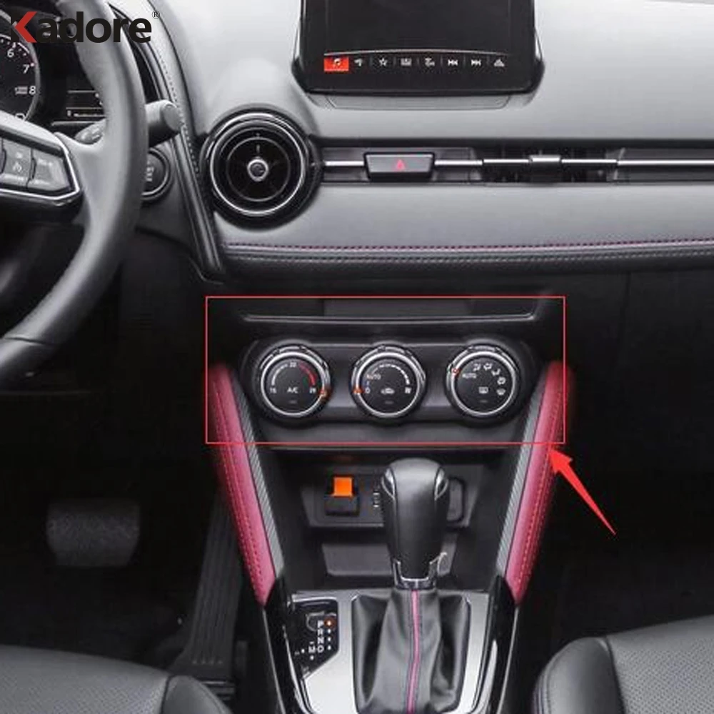 Для Mazda CX3 CX 3 2015 2016 2017 2018 углеродного волокна подкладке Автоаксессуары