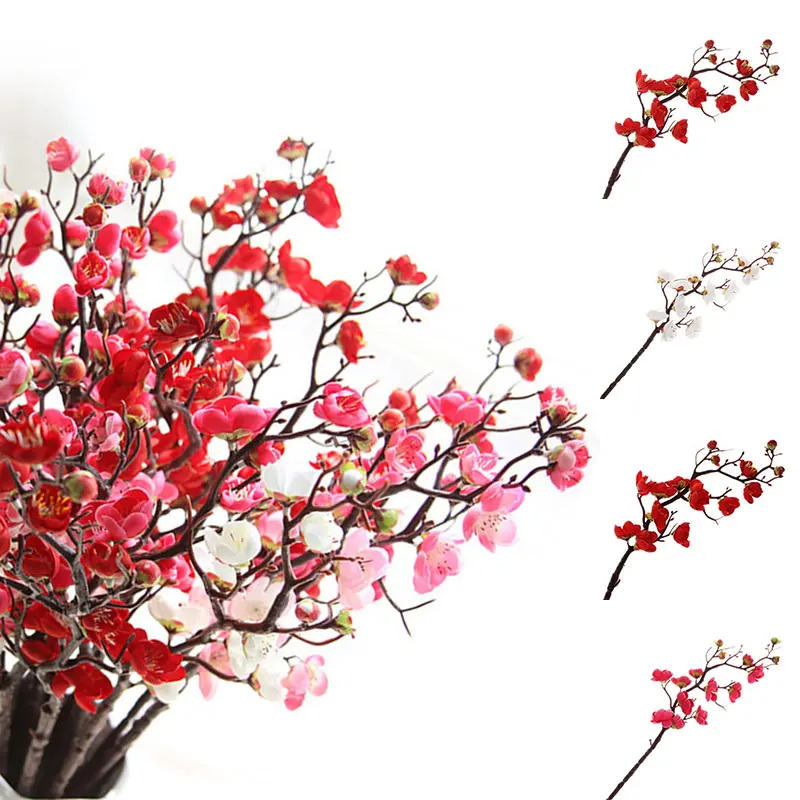 Украшения декоративные цветы сливы 1 букет Искусственные ручной работы Модная