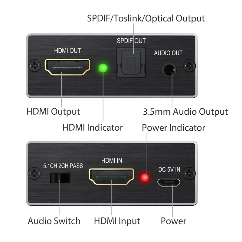PROZOR 4K x 2K 3D HDMI совместимый аудио Аналоговый экстрактор конвертер Поддержка Pass 2CH