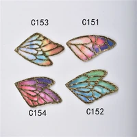 xiyu 2pcslot the starry sky color butterfly dragonfly wings for women drop earrings art material accessories