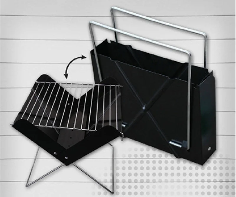 Портативный складной гриль для барбекю с древесным углем съемный улицы легко