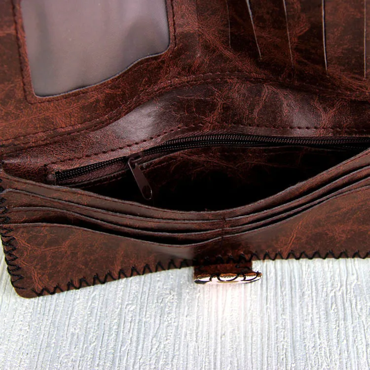 Длинный кошелек ручной работы из искусственной кожи для мальчиков и девочек 6%