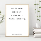 Я обещаю, что мы были бесконечными стефанами чбоски, мотивационные постеры и принты, книга дневная книга, семейный декор стен