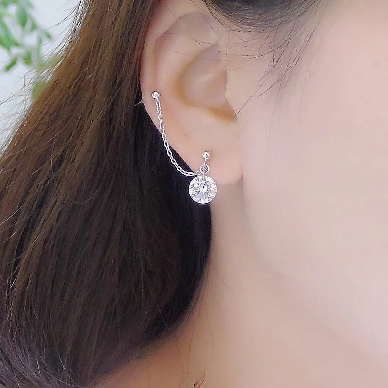 Серьги из стерлингового серебра 925 пробы с коротким наконечником серебряные