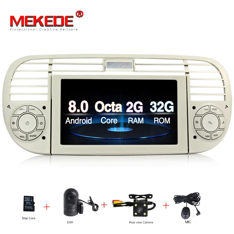 camera with dvr PX5 HD Android 8,0 автомобильное радио для машины gps навигации DVD плеер для FIAT 500 аудио стерео BT мультимедиа рулевого колеса Управление - Цвет: camera with dvr