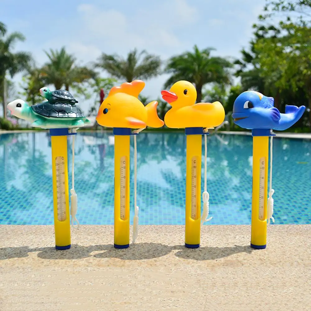 Mini Cartoon Duck Whale Fish Tortoise Head Floating Swimming Pool Thermometer | Игрушки и хобби