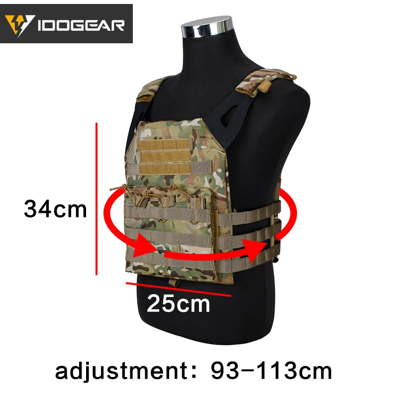 Тактический жилет IDO GEAR JPC планка переноска для пейнтбола армированный корпус MOLLE
