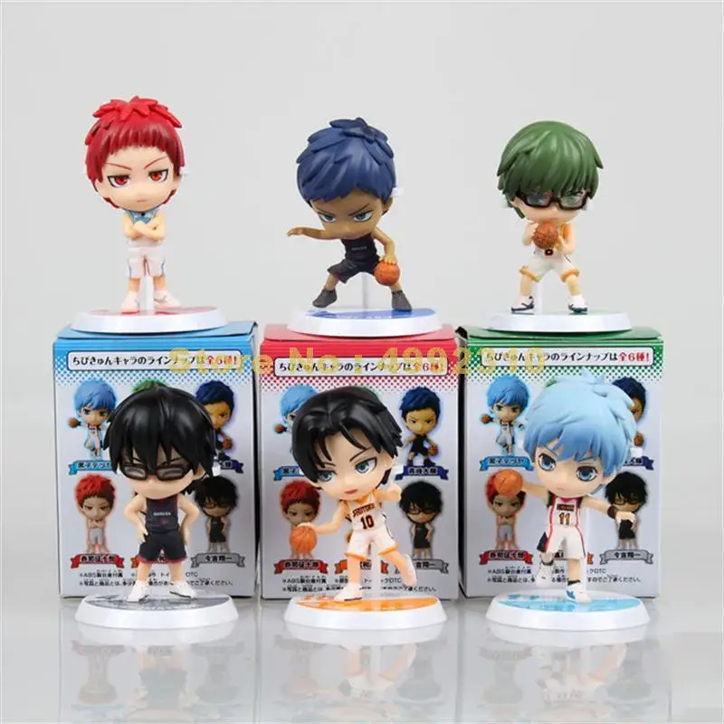 6 шт./лот 2 й баскетбольный мяч kuroko's без корзины tetsuya kise ryota aomine daiki akashi seijuto midorima