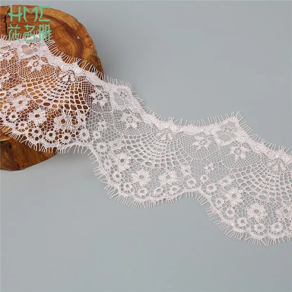 Light Pink 3 ярдов/партия, ширина 9,5 см, 10 цветов на выбор, Цветочная вышивка, кружевная ткань, отделка лентами, рукоделие, шитье, материалы ручной работы, новое поступление - Цвет: Light Pink