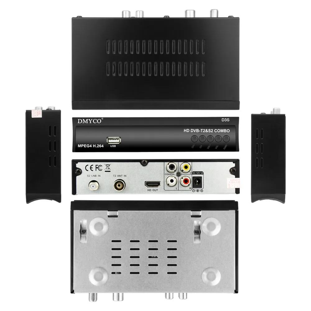 Спутниковый приемник DVB T2 S2 Цифровое ТВ высокой четкости тюнер полный 1080 р Икс