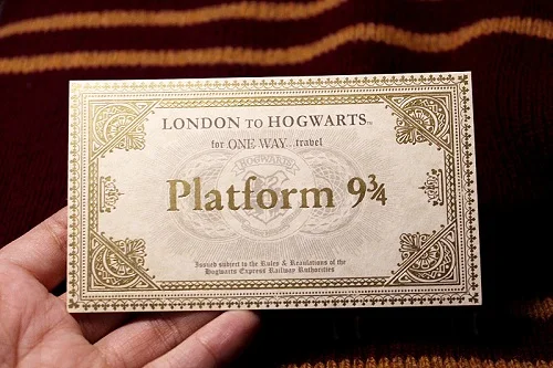 Hogwart Train Ticket Харри банк монеты волшебство мира Косплей 1 шт. хогварт Экспресс-билетов в подарок - Цвет: Hogwart Train Ticket