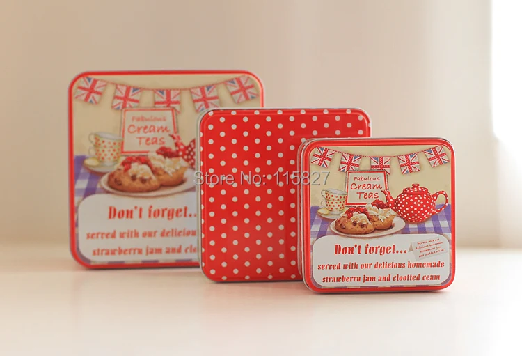 Бесплатная доставка! 3 шт./компл. металлическая коробка квадратной формы большая