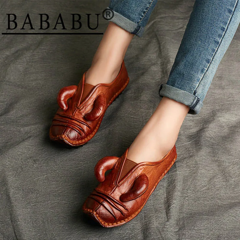 BABABU/брендовая оригинальная женская обувь на плоской подошве в шикарном стиле