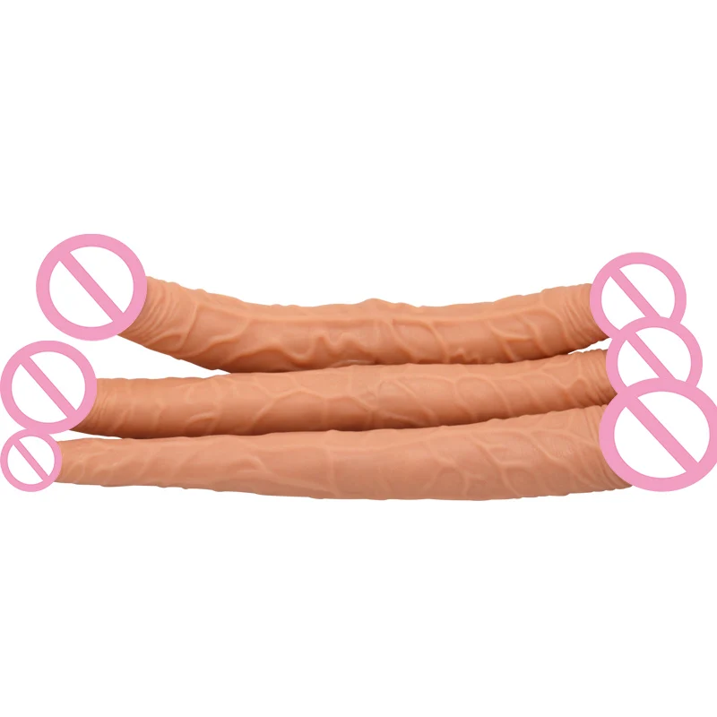 37 см длинный фаллоимитатор для лесбиянок двойной реалистичный пенис кожа и блеск