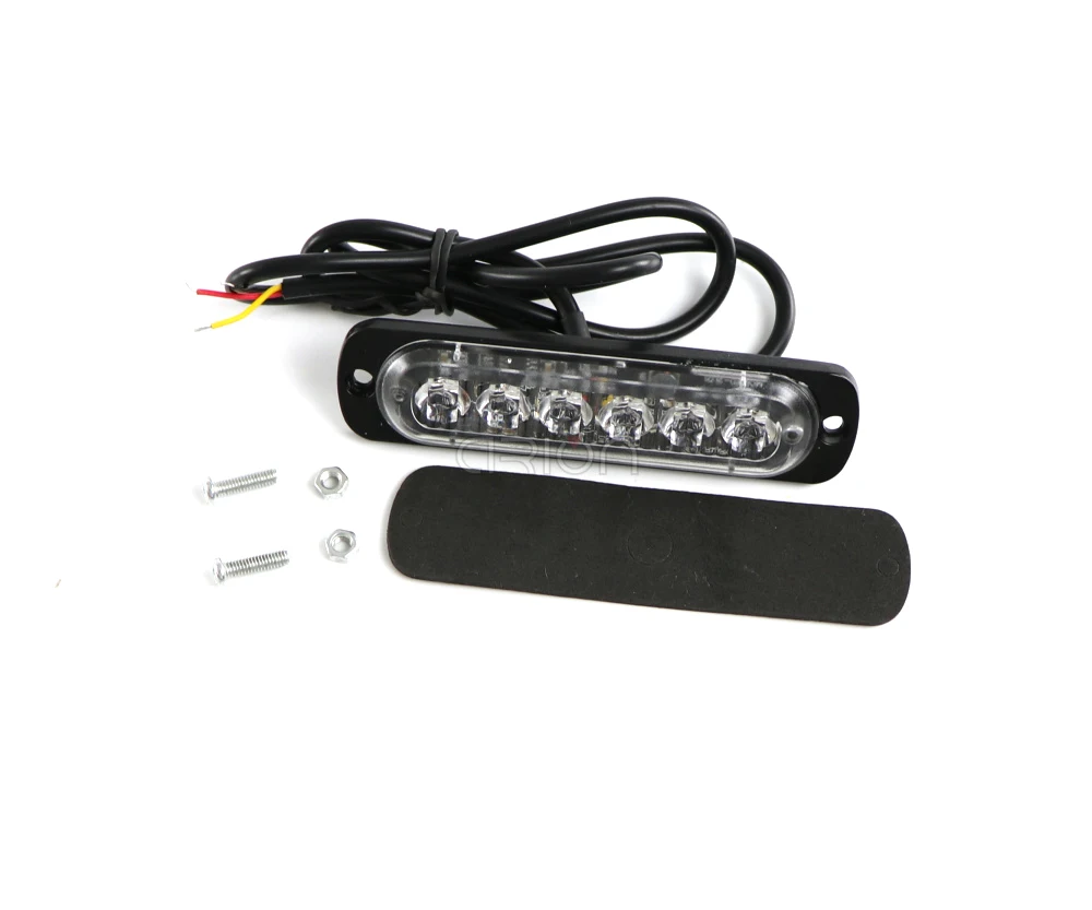 12V 24V 6 Led Стробоскоп предупреждающий светильник стробоскоп Решетка мигающий бар