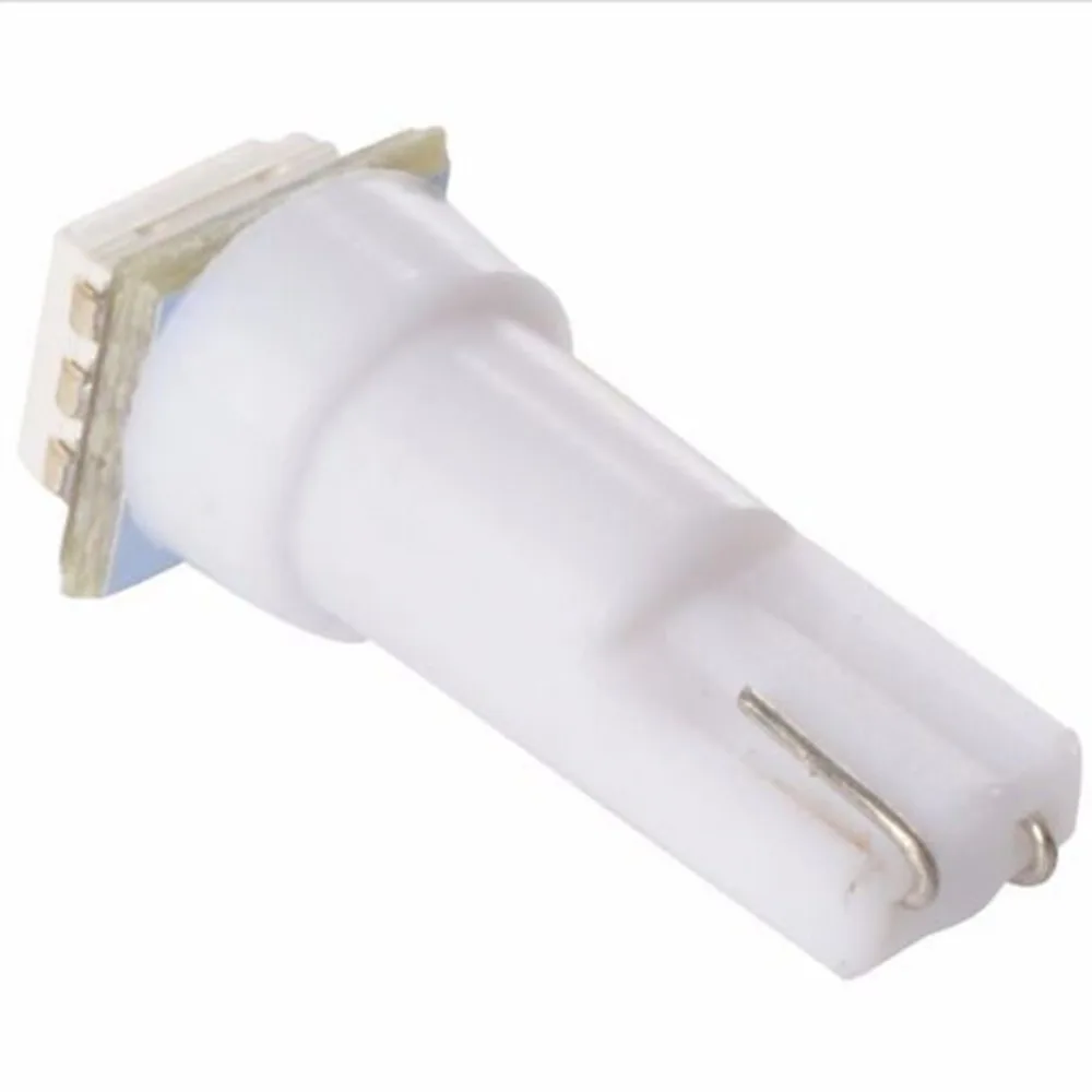 50 шт./лот холодный белый T5 1SMD Светодиодная лампа клиновидный манометр кластер