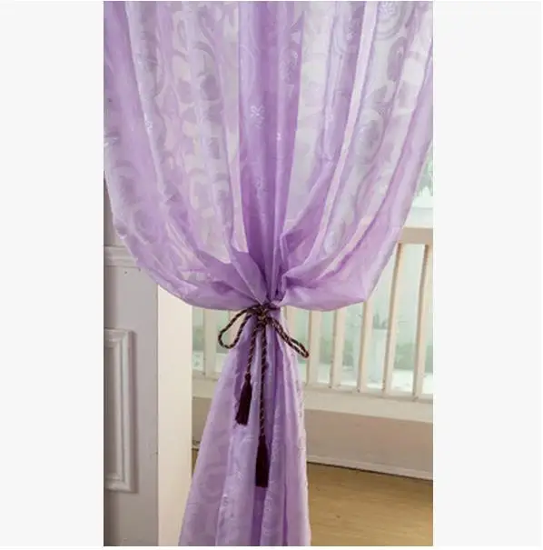 Более Высококачественная жаккардовая занавеска для окна тени занавески чистый