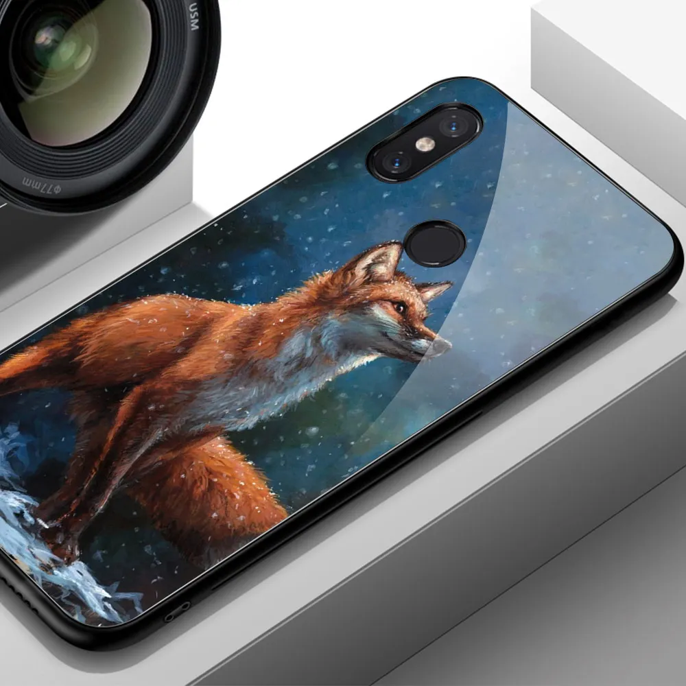 Для Xiao mi Red mi note 7 чехол с животными из закаленного стекла Жесткий Чехол для mi 5 5S 6 6x8 9 se lite explorer mi play A2 - Цвет: 02710