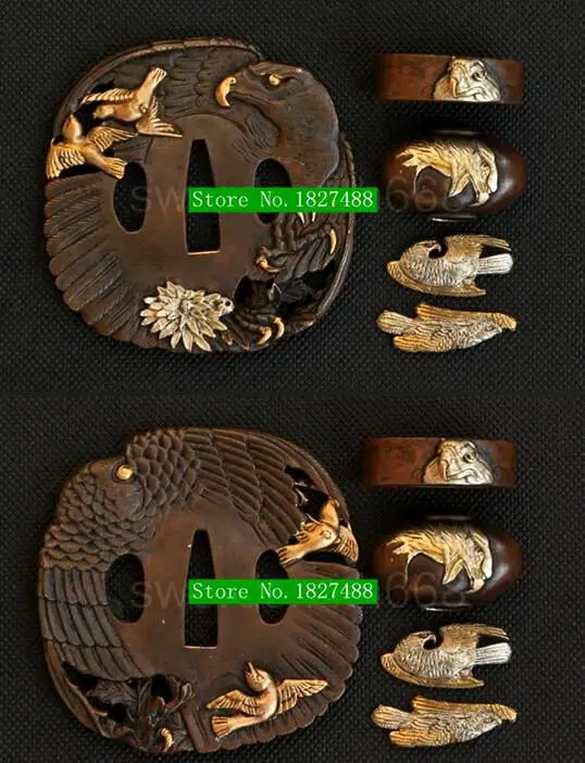 Японский самурайский меч Цуба для Катанов дизайн орла защитный фитинг латунь с