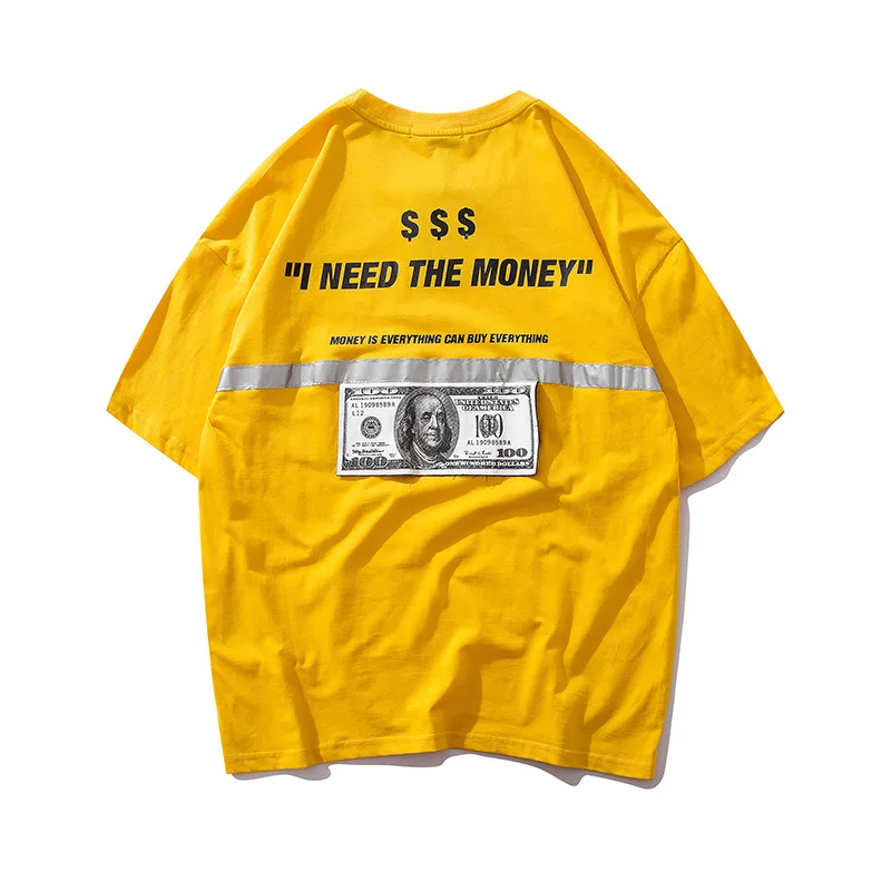 

Harajuku Madonna Printed Reflective T-Shirts Men Hip Hop TShirt Short Sleeve 2019 Fashion Summer Streetwear Top Tees Male ZC014