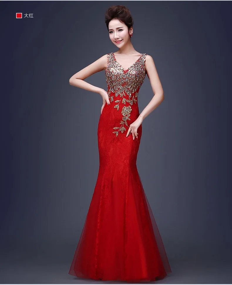 Royal Blue Mermaid Bridesmaid Dresses V-Neck Sexy Elegant Lace Tulle Maid Of Honor Wedding Guest Dress Formal Wear cheap ZB023 | Свадьбы и