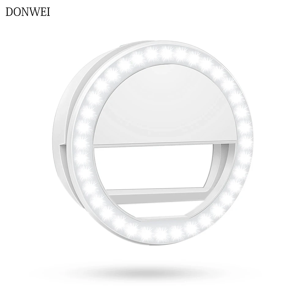 

Portable Clip-on Selfie Ring Light Mini 36 LED Camera Lamp Fill-in Phone Light Video Light Night Enhancing Up Selfie Lamp