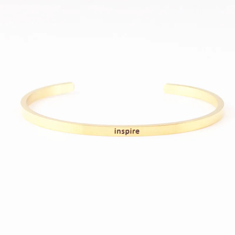 2017 хит продаж браслет из нержавеющей стали с гравировкой положительная